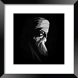 DBrush Guru Nanak Dev ji Painting Modern Art Poster Framed Laminated ...