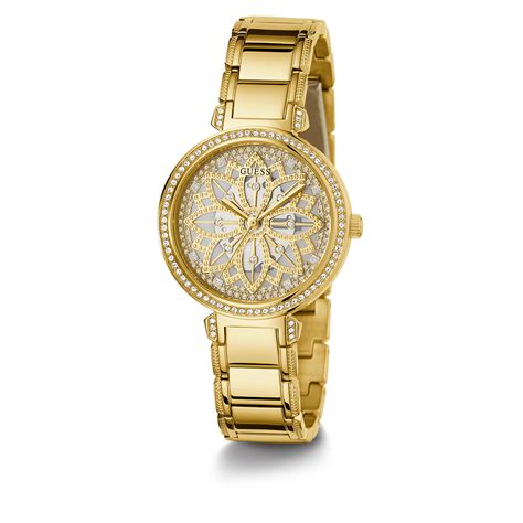 GUESS Ladies Gold Tone Analog Watch – The Watch Factory