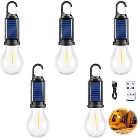 Clearance Under 10$! Solar Outdoor Camping Warm Light Bulb Type ...