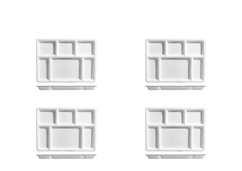 Buy THW Acrylic 6in1 Six Compartment Portion Fast Food Plate Thali ...