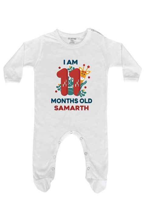 Eleven Month Birthday Baby Romper | Onesies w/ Custom Name – FflirtyGo