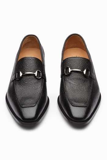 Buy Black Horsebit Leather Loafers For Men by 3dm Lifestyle Online at ...