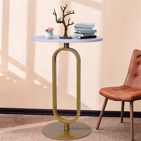 Buy MONIPA Accent Small Round Coffee Tables Side End Table Modern Metal ...