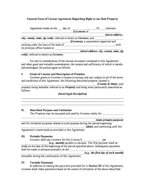 License Agreement - Fill and Sign Printable Template Online