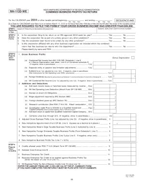 Fillable Online revenue nh 2004 SEQUENCE 4B - NH Dept of Revenue ...