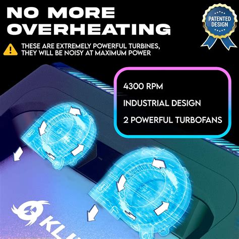 KLIM Everest Laptop Cooling Pad | Powerful Turbo-Fan India | Ubuy