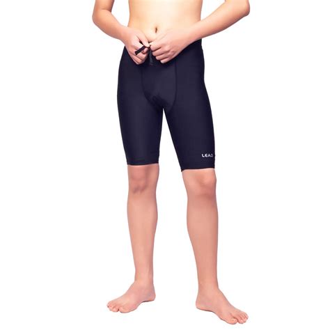 LEAO Youth Boys Swim Jammers Solid Swimsuit UPF 50+ Quick Dry Athletic ...