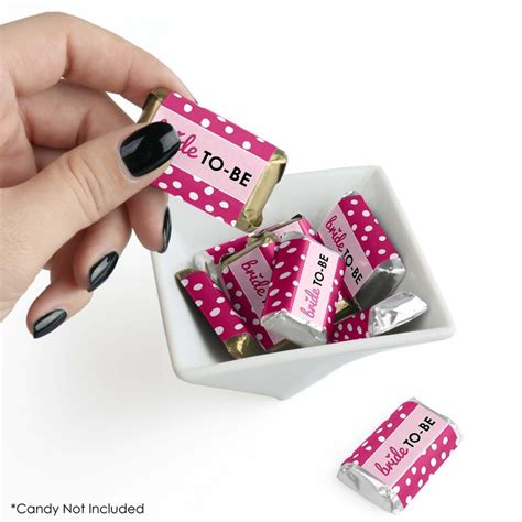 Buy Big Dot of Happiness Bride-To-Be - Mini Candy Bar Wrapper Stickers ...