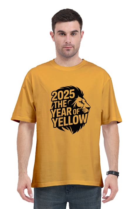 2025: The Year of Yellow – Men Oversized Classic T-shirt – RUSH ADREN