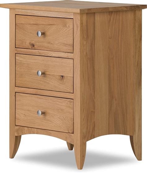 Oak Bedside Table Cabinet with 3 Drawers ASSEMBLED India | Ubuy