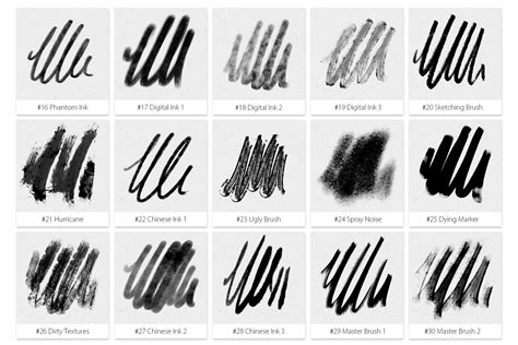 ArtStation - Free Inktober 2019 Photoshop Brushes | Brushes