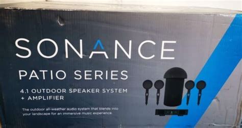 Buy New Sonance Patio 4.1 Outdoor Speaker System with SR2-125 Amp, 4 ...