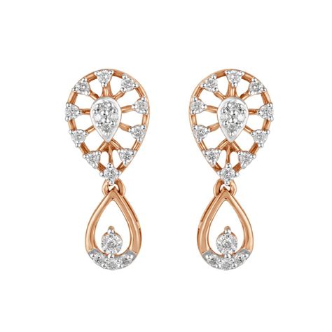Buy Elegant Diamond Earrings and Necklace in Rose Gold ONS19028-D400X0C ...