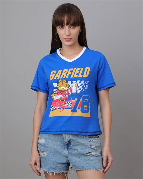 Garfield Printed Regular Fit Tshirt For Women – Free Authority