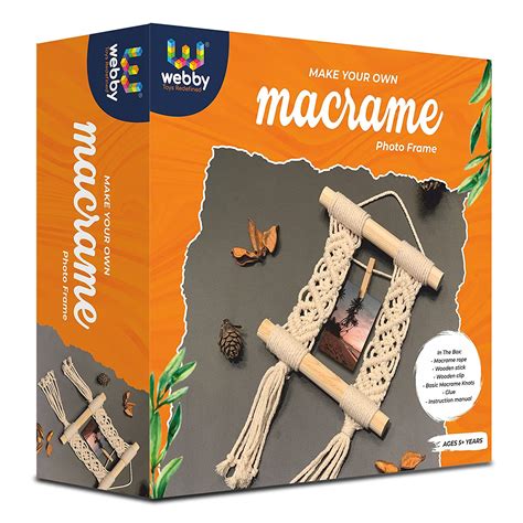 Webby Macrame Photo Hanging Frame | Art & Craft | Activity Kit for Kid ...