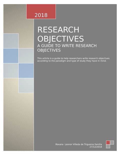 Image result for How to Write a Objective in Research Design