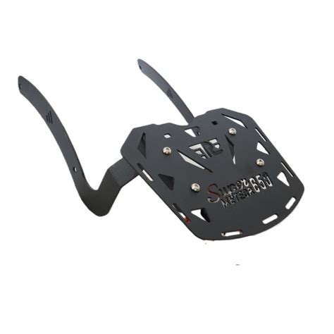 CNC Carrier With Plate (With Bike Logo) For Super Meteor 650 | Motocare