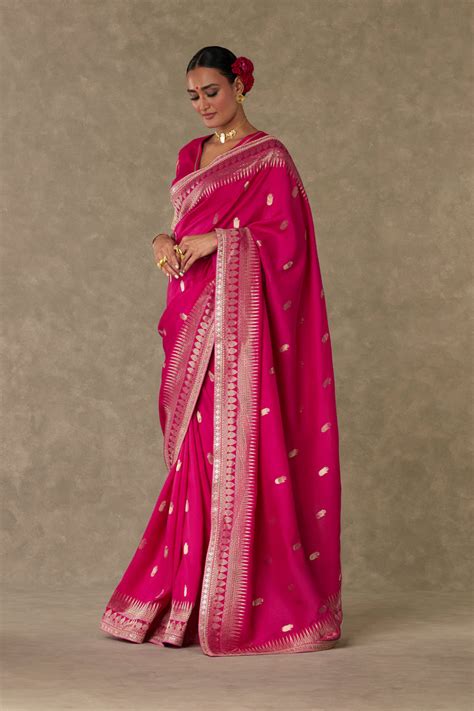Magenta Pink Saree | Silk Magenta Saree | House of Masaba – House Of Masaba