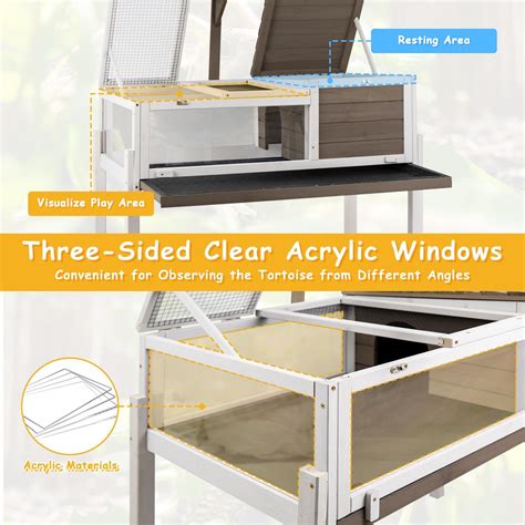 PetsCosset Tortoise Habitat Turtle Enclosure House with India | Ubuy