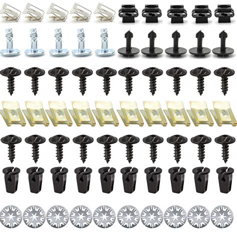 70Pcs Engine Undertray Cover Clips Bottom Metal Screw Bolt Kit Splash ...