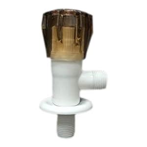 Buy VRAJ TRADELINK Plastic Crystal Angle Cock/Tap- Size: 15mm (Brown ...