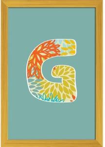 Floral Letter G Paper Print - Abstract posters in India - Buy art, film ...