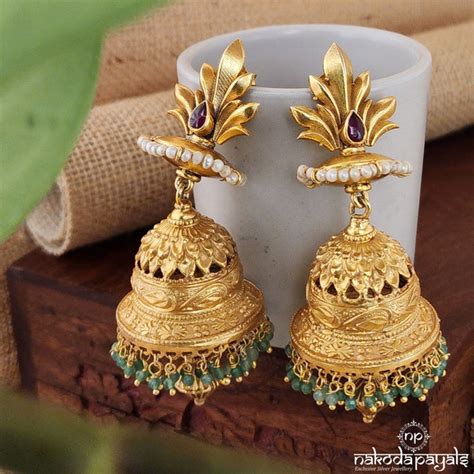 Silver Gold Plated Jhumka – Nakoda Payals