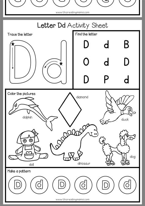 Free Letter D Tracing Worksheet (Printable) Dinosaur Themed - Sly Spoon ...