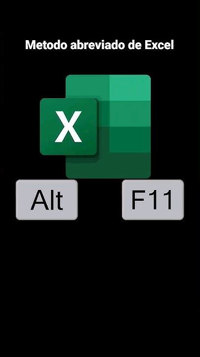Alt F11 en Excel permite abrir la ventana de Visual Basic #tutorial # ...