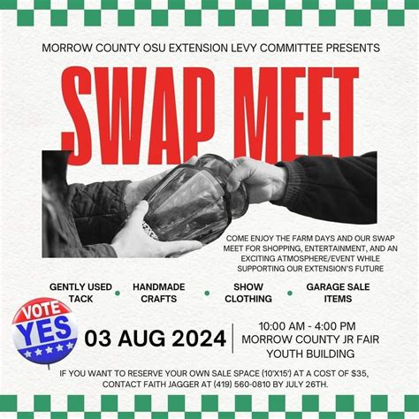 OSU Extension Levy Swap Meet Fundraiser, Morrow County FairGrounds ...