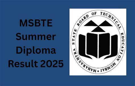 MSBTE Result 2025 Declared @msbte.ac.in, Link to Download Summer ...