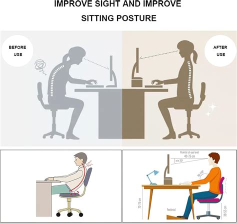 Buy Sunon Computer Monitor Stand Riser Wood Storage Organizer Desktop ...