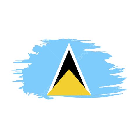 Saint Lucia Flag Stylized On White Transparent Background, Saint Lucia ...