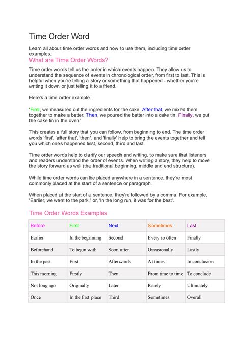 Time Order Word 的图像结果