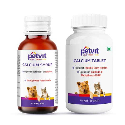 Petvit Calcium Syrup with Calcium, Phosphorus, Vitamin D3 & B12 – PETVITIN