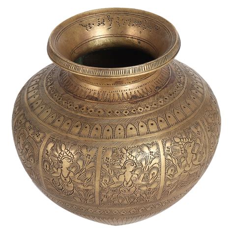 Indian Traditional Brass Lota in Gujarat Art