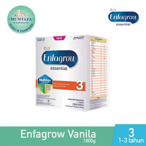 Jual Enfagrow Essential Tahap 3 Vanila 1800 g - Jakarta Barat - MUNTAZA ...