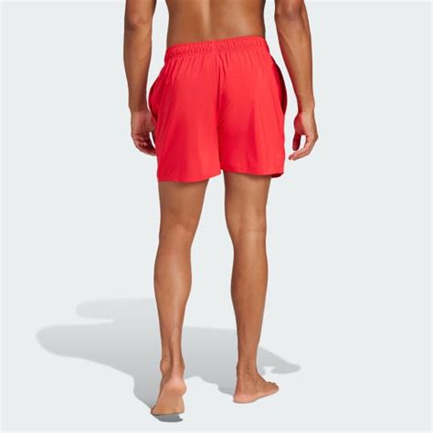 adidas Solid CLX Short-Length Swim Shorts - Red | adidas India