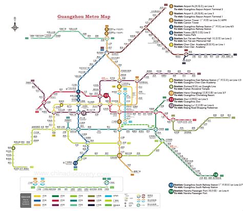 Guangzhou Metro Map, Guangzhou Subway Map, Guangzhou MTR Map