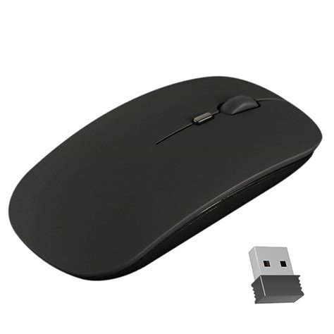 Kanget Ultra Slim Wireless Mouse 2.4 GHz Nano Receiver (Black) BK ...