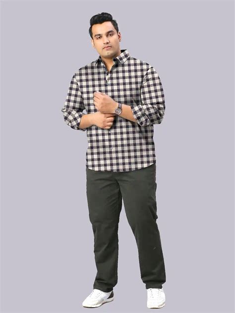 Plus Size Full Sleeves Shirt For Men | Guniaa