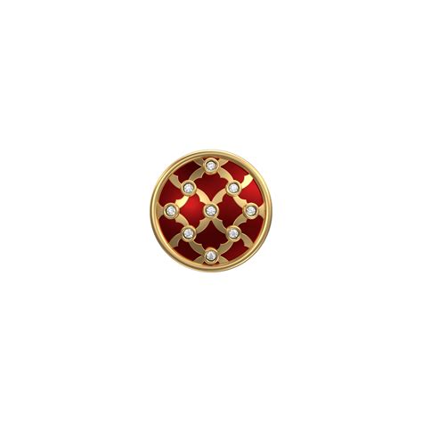 Enchanted Luxe, Classic Kurta Button Set with CZ Diamonds, 18kt Gold P
