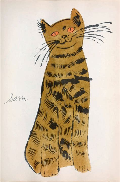 Tabby - 25 Cats Named Sam And One Blue Pussy Series - Andy Warhol - Pop ...