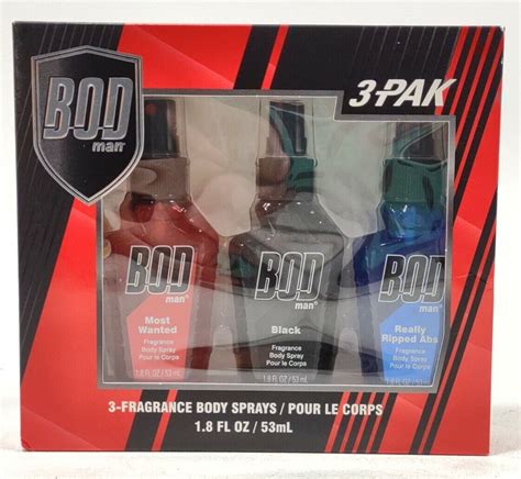 Bod Man Body Spray 3 Pak Set - Black, Most Wanted, | Ubuy India