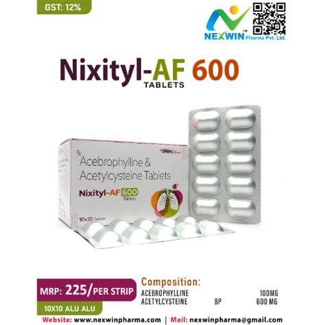 Acebrophylline + Acetylcysteine Tablets Manufacturer / Supplier and ...