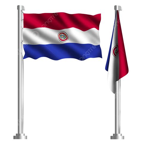 Palm Branches Clipart Transparent PNG Hd, Waving Paraguayan Flag With ...