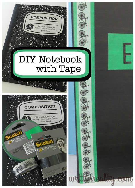 DIY Notebook With Decorative Tape - Written Reality