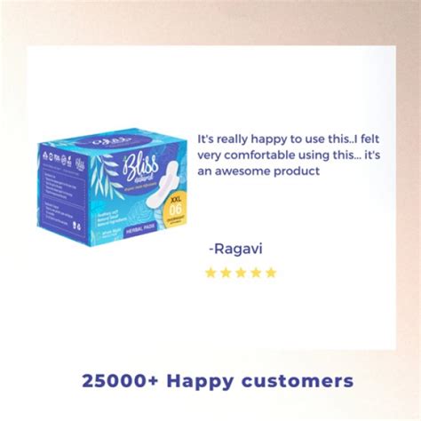 Buy Bliss Organic Sanitary Pads XXL Fluffy (Pack of 6) | Rash and Itch ...