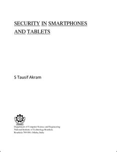 Security in smartphones and tablets - ethesis