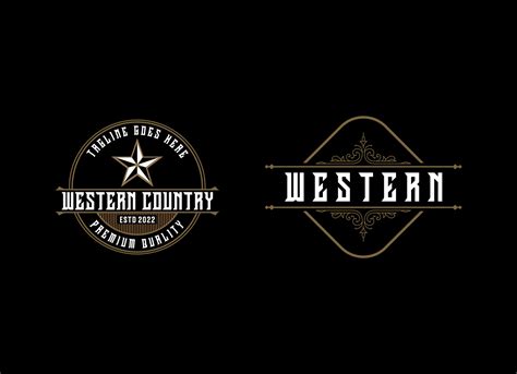 Vintage Country Emblem Typography for Western Bar Restaurant Logo design inspiration 24642973 ...